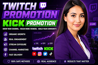 promote twitch channel organically for growth and engagement
