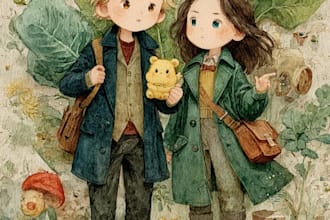l design an adventure childrens book cover for KDP
