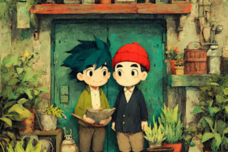 create a fairytale childrens book cover illustration