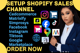 setup shopify sales channel cedcommerce matrixify simprosys shop marketplace