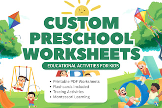 create preschool worksheets and educational activities for kids