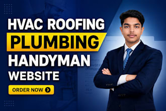 develop a plumber, roofing, electrician, wordpress website