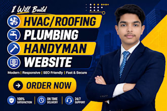 develop a plumber, roofing, electrician, wordpress website