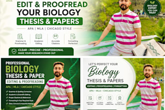 eidt, proofread your biology thesis in apa, mla or chicago style