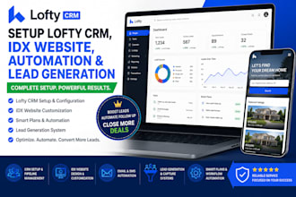setup lofty crm idx website automation and lead generation