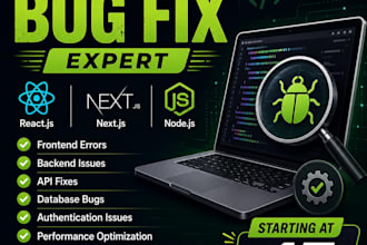 fix bugs, errors, and issues in any website, web app, or software
