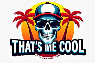 design outstanding cool skull logo with express delivery