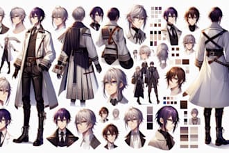 create my hero academia anime character sheet design
