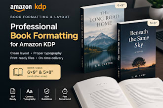 design professional book layout and formatting for KDP and print
