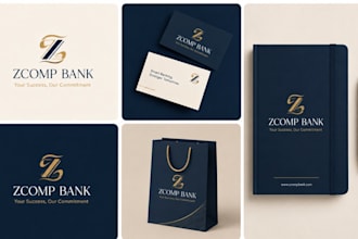 do a business logo and complete brand book with brand identity kit
