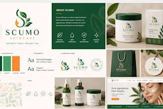 design business logo, brand identity kit or corporate branding brandbook