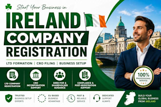 register your ireland company, ltd formation and business setup