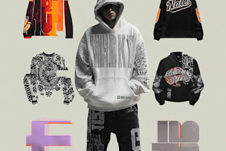 design custom bold streetwear apparel graphics for your