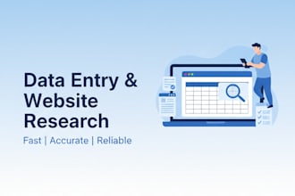 do any type of data entry and website research work
