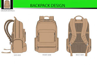 make tech packs and designs for bags