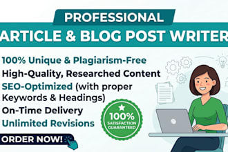 do high quality article writing and blog posts