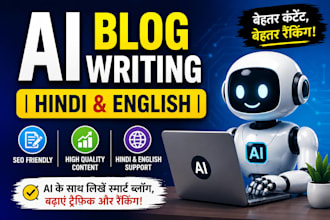write SEO blog posts and articles in hindi and english