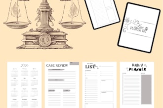 design digital planner for law students or future lawyers