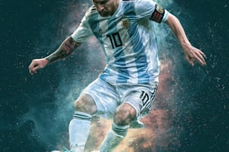 design an eye catching football sports poster