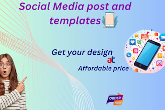 design  custom canva templates for social media post
