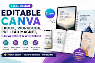 canva ebook design redesign journal design workbook design pdf book formatting