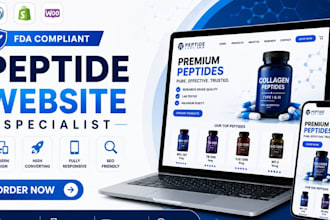 fda comliant peptide website, woocommerce peptide website, woocommerce peptide