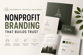 create a premium nonprofit and education brand identity