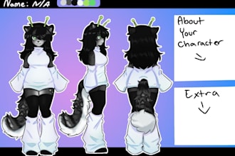 make a ref sheet for your character