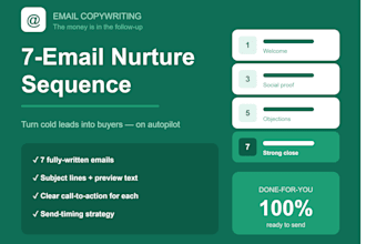 write a 7 email nurture sequence to convert your leads into buyers