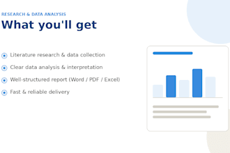 conduct scientific literature research and data analysis
