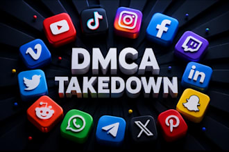 takedown remove shopify facebook x instagram reddit google yt tiktok under dmca