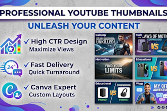 create professional youtube thumbnails in canva