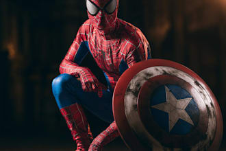 design your realistic superhero cartoon portrait