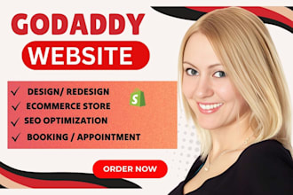 design godaddy website  redesign develop  godaddy ecommerce store landing page
