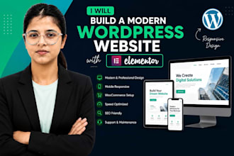 build a modern wordpress website with elementor