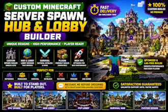 build a custom minecraft server spawn, hub, or lobby for your server