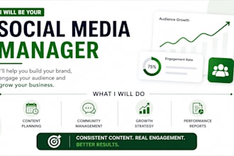 be your social media manager social media post design and create account