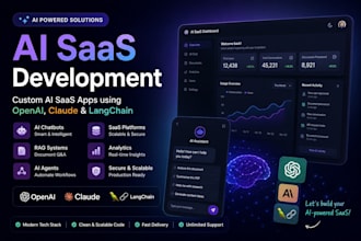develop ai saas apps using openai, claude and langchain