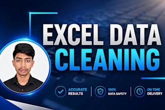 do excel data cleaning, formatting, and data cleanup