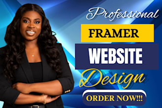 design a responsive framer landing page or framer website as your website design