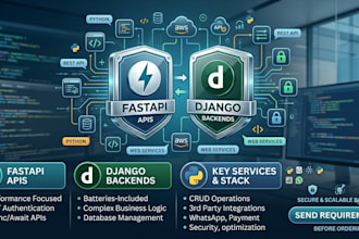 develop fastapi, django and python rest apis