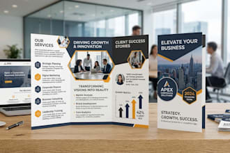 design a professional brochure for business, corporate and marketing promotion