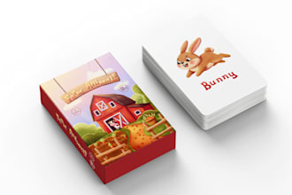 design educational flashcards, montessori cards and kids learning card games