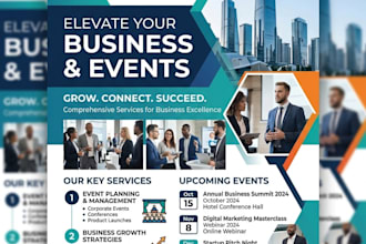design a professional flyer for business, events and marketing promotion