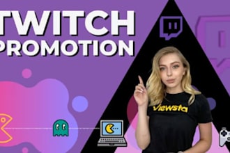 twitch promotion bring you 80k live viewers via twitch channel promotion,chatter