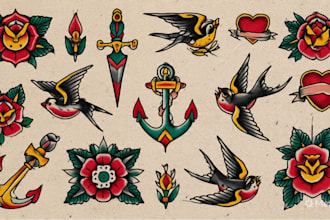 do traditional old school tattoo design