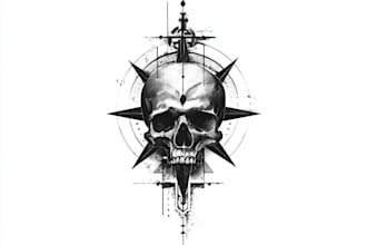 custom an abstract black tattoo design