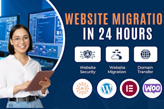 migrate wordpress website, change domain, hosting transfer within 24 hours