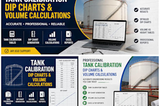 prepare accurate tank calibration tables, dip charts, and volume calculations