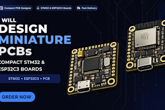 design miniature esp32 or stm32 based pcbs